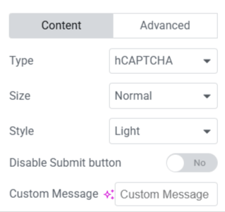 hcaptcha customization