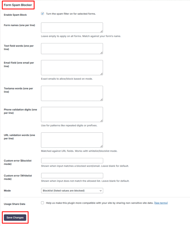 spam blocker