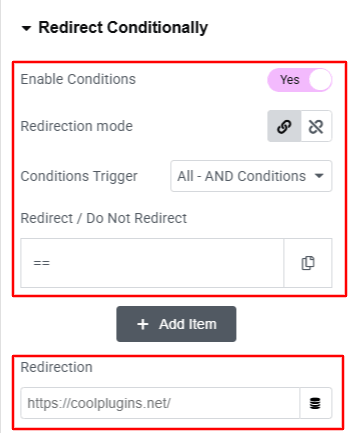 conditional-redirection